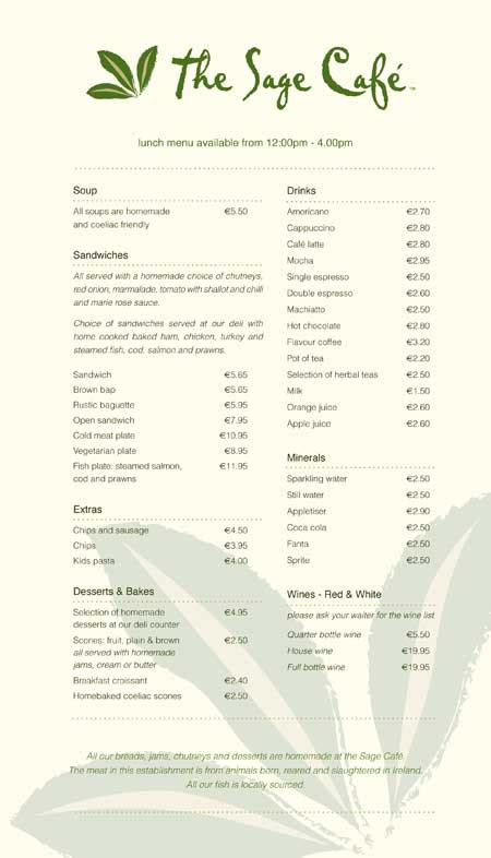 sage cafe barona|sage cafe menu.